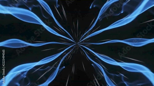 Electric Blue Elastic Pressure Tactile Energy Motion Background