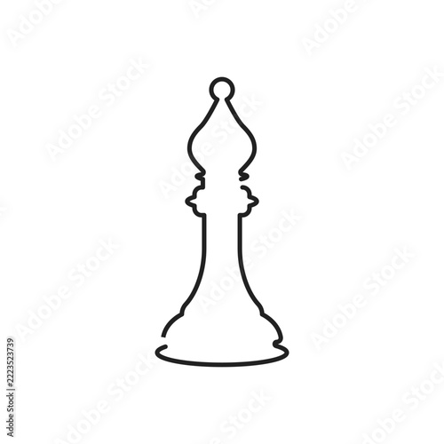 Chess icons set. King, queen, pawn, horse and rook. Chess icon. Vector illustration