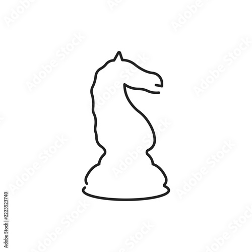Chess icons set. King, queen, pawn, horse and rook. Chess icon. Vector illustration