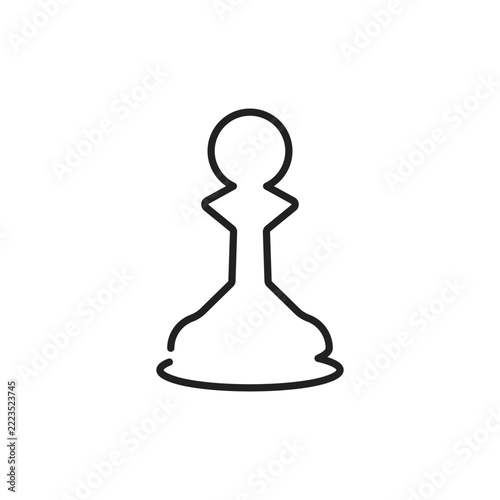 Chess icons set. King, queen, pawn, horse and rook. Chess icon. Vector illustration