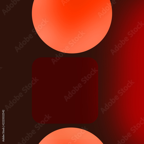 Orange and Red Geometric Shapes Abstract image photo