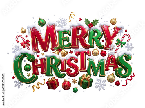 Merry Christmas Holiday Typography