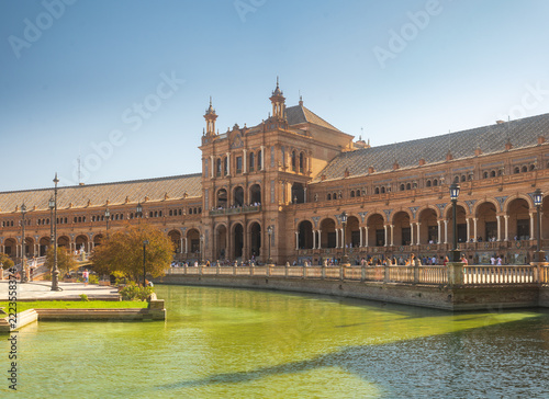 Sevilla, Andalusia, Spain - September 20, 2026 :The famous Square of Spain, in Spanish Plaza de Espana, 