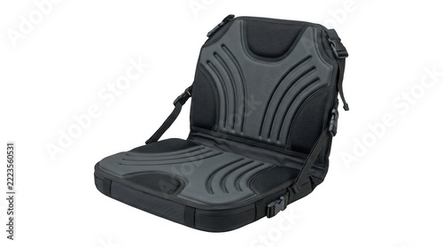 Padded kayak seat with backrest isolated on transparent background