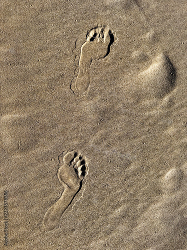 footprints in sand