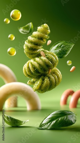 Floating Pesto Pasta