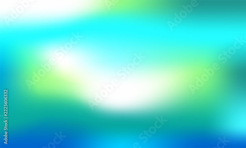 Bright turquoise cyan aqua white soft gradient banner background. Fresh light blur glow haze effect. Smooth fluid wave shape element on transparent background