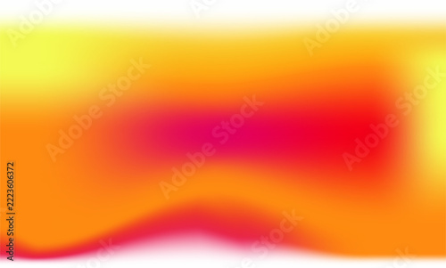 Warm fiery orange red yellow soft gradient banner background. Sunset color blend wash haze glow effect. Smooth fluid rectangular element on transparent background