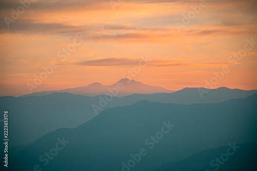 sunset in the mountains