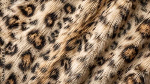 Leopard print fabric texture with light stripes