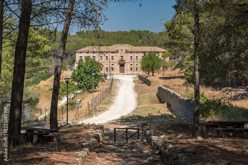 Abandoned Palazzo Pennisi in the Floristella-Grottacalda sulfur mining complex near Piazza Armerina, Sicily, Italy