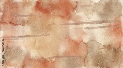 Abstract watercolor background with soft peach and beige tones