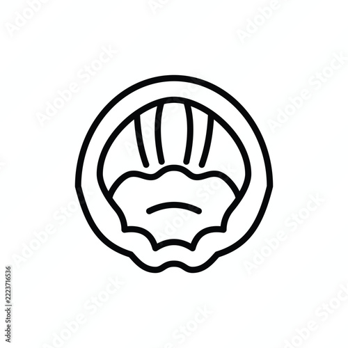 Vocal cords thin line icon representing the vocal folds, sound production, voice formation, and laryngeal anatomy. Vector illustration.