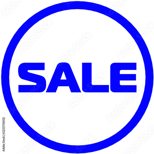 Blue sale circle illustration