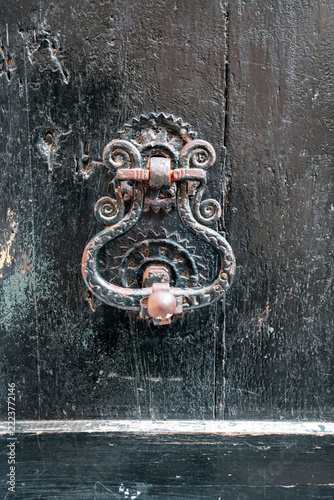 Antique Metal Door Knocker in Dubrovnik Old Town, Croatia