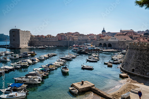 Dubrovnik Old Port and Saint John Fortress, Croatia