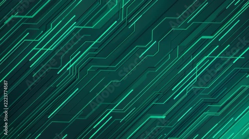 Digital Network Grid: A complex digital network grid with glowing teal lines on a dark teal background, suggesting data flow and connectivity.