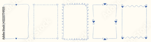 Frame Borders With Hearts Doodle