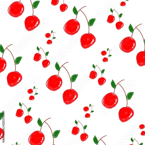 seamless pattern with cherry
