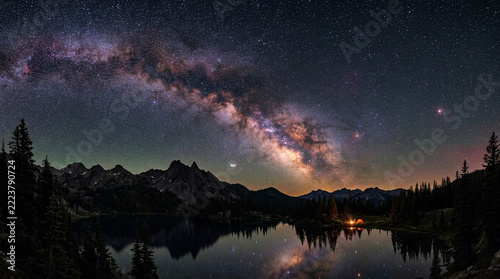 View of the Milky Way starry sky