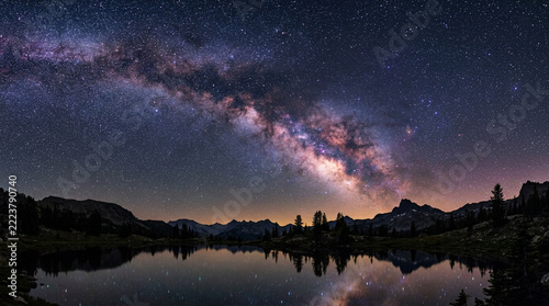 View of the Milky Way starry sky