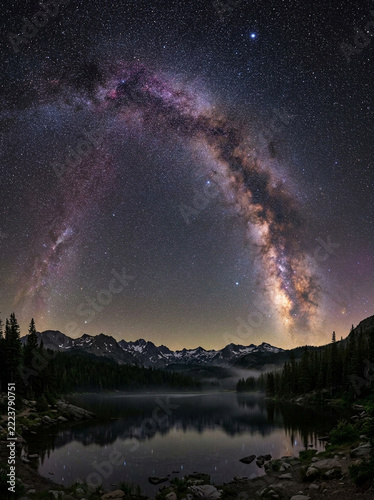 View of the Milky Way starry sky