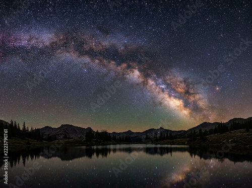 View of the Milky Way starry sky