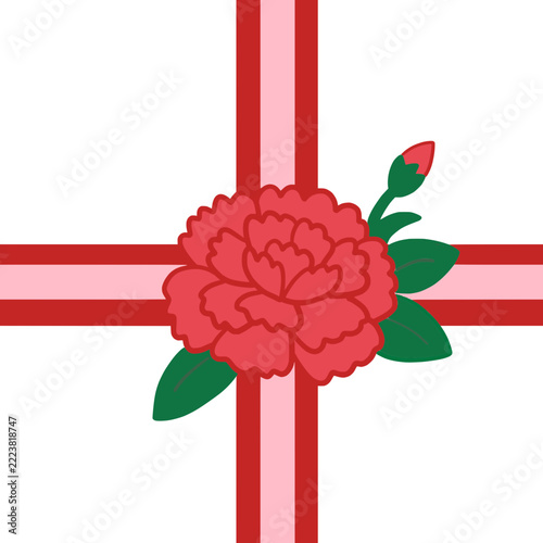 red ribbon bow