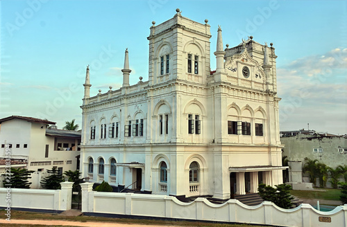 Meeran Jummah Mosque Exterior View in Galle Fort, Sri Lanka