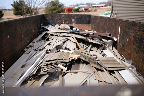 Home Construction Scrap in a Dumpster