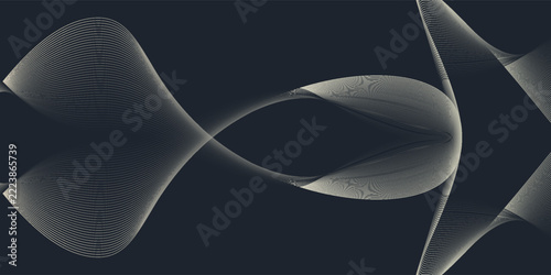 Abstract geometric vector curve lines shape in premium gold color isolated on transtransparent background. Dinamic flowing gold gradient wave pattern. Vector llustration