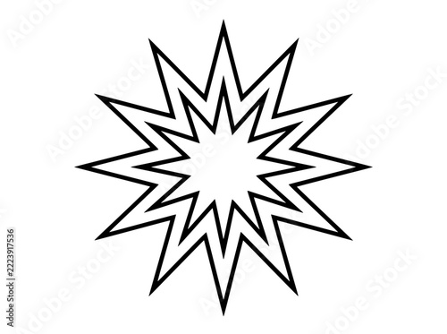 Starburst graphic, isolated on transparent background