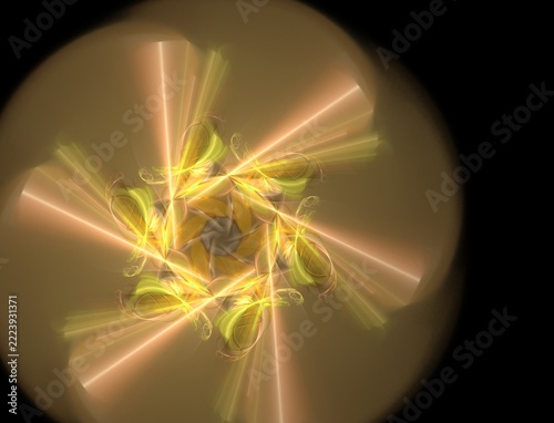 Abstract Vibrant Fractal Flame Artwork