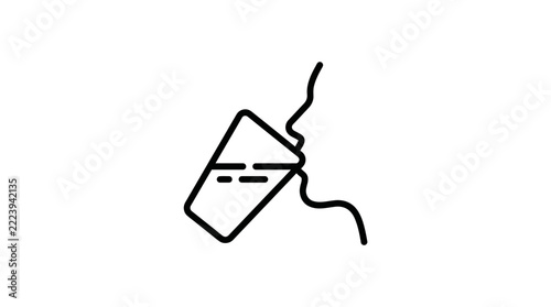 Isolated hand drawn icon of person drinking water from glass