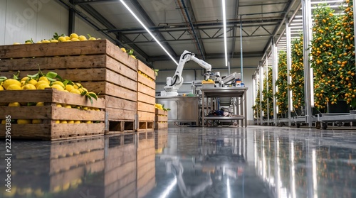 Robotic Automation in Fruit Processing Facility with Citrus Storage