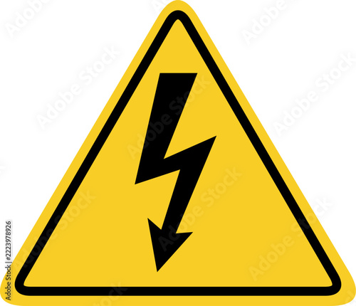 Electrical Shock Hazard Symbol sign vector illustration