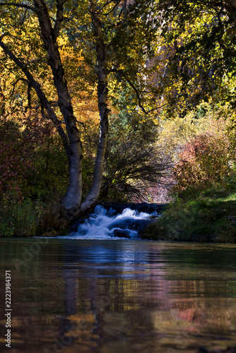 Water running over walks in Spearfish Canyon