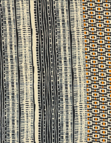stripes and lines cloth texture pattern. black and white african american pattern