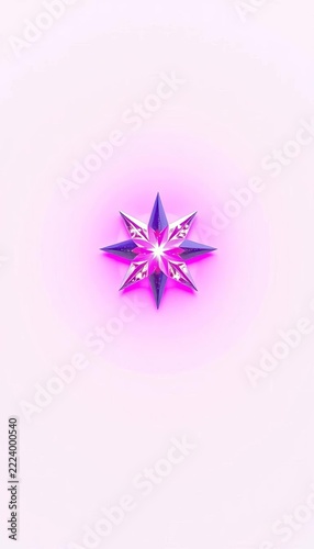 Shining star icon against a clean white background, classic, shine