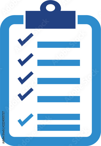 Clipboard checklist icon task completion survey document vector illustration