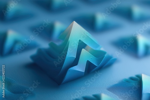 Abstract blue‑turquoise geometric shapes.