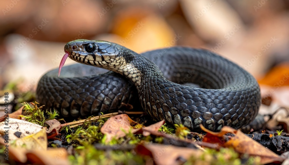 Obraz premium snake in the grass
