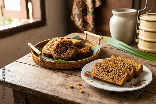 Traditional Kek Sarang Semut with Malaysian Honeycomb Texture