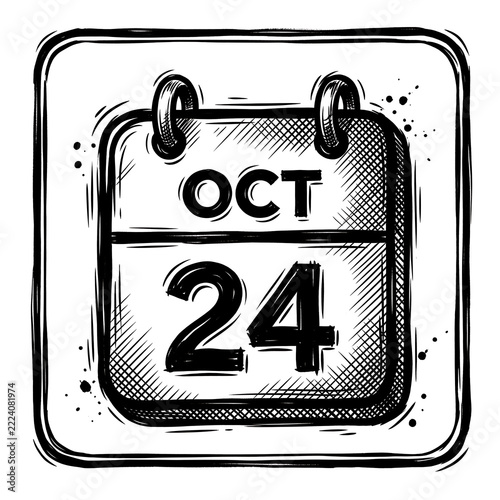 Hand-drawn Calendar Date Icon Sketch