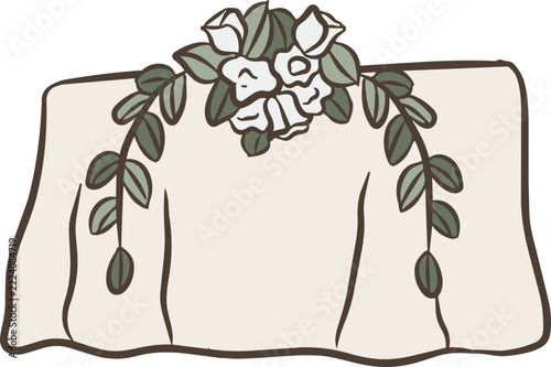 Vintage wedding Table Illustration Style