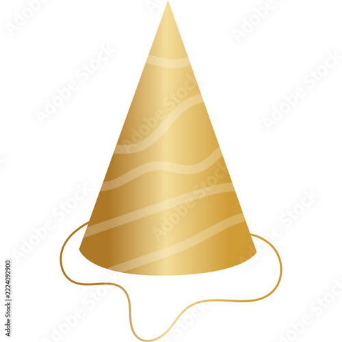 Metallic Celebratory Gold Party Hat