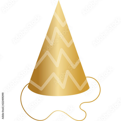 Metallic Celebratory Gold Party Hat