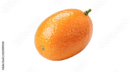 Fotografie Single fresh orange kumquat citrus fruit whole healthy organic snack, isolated on transparent background