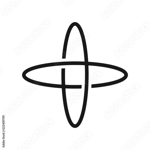 Outline circle rotate icon.
