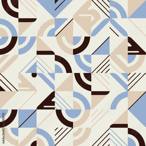 Modern Abstract Bauhaus Vector Pattern Tile